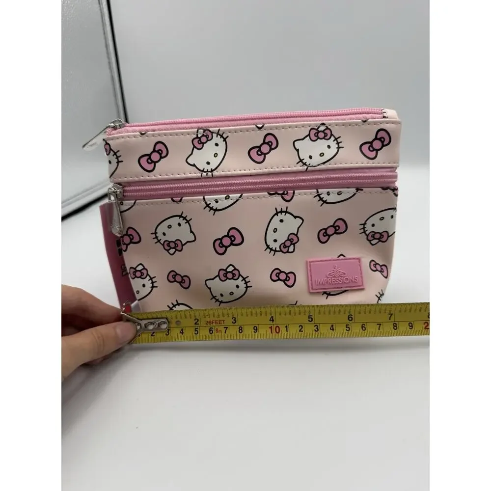 Sanrio Hello Kitty Impressions Vanity Double Zipper Cosmetic Bag